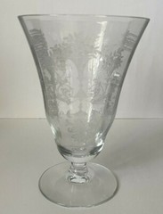 Vintage Morgantown Mayfair Clear Footed Large Juice Glass Etched Franciscan