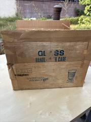 Set 12 Indiana Glass Whitehall Amber Gold Cristal 14onz Glasses New In Orig Box