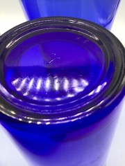 Vintage Libby Flare Blue Glass 6″ Tumblers 16oz Water Glass, Set of 4