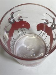 Vintage New! Rare CERA Cranes In White Ties Set Of 6 MCM Cocktail Tumblers