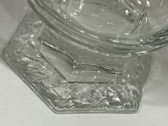 NEW Rosenthal Maria Crystal Whiskey Rocks Glass – (6) sided base embossed roses