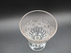 EAPG Co-op Flint Glass Goblet Currier and Ives