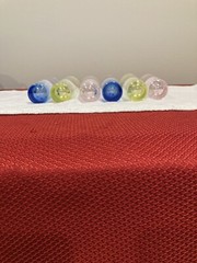 Lenox Tuscany Seasons Pink Yellow and Blue Glass Spiral Etched Cordial Set of 6