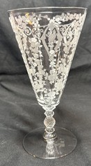 Cambridge Glass DIANE #3122 7 1/4” 12 oz Iced Tea Footed Tumbler Stem Goblet
