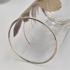 Vintage Libbey 22K Gold Oak Leaves Old-Fashioned Cocktail Glasses Set of 4