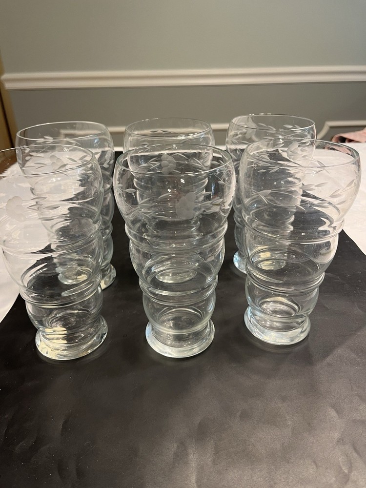 Princess House Heritage Crystal Ice Tea/Water/Sundae/Dessert Beverage Glasses