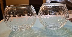 Dimpled Round Glasses 3.5 Inces Tall