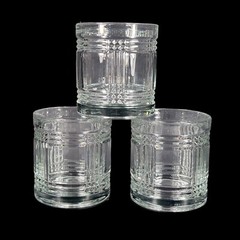 3ct ABERDEEN by Anchor Hocking 12 oz Clear Flat Tumbler Old Fashioned 3 5/8 in H