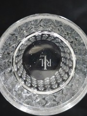 Ralph Lauren RLL Crystal Highball Glass Aston Pattern Heavy 1 lb 9 oz