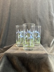 Corelle Shadow Iris Set Of 3 Vintage 12 Ounces Tumblers Glasses 5.5” High