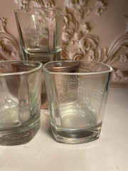 Jack Daniels Square Drinking Glasses Pair Clear 4″ set of 4