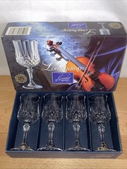 1978 Longchamp Cristal d’Arques Sherry Glass 1 1/2 oz 24% Lead Crystal Set Of 4