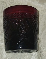 Set of 4 RUBY Cristal D’Arques Durand 11oz 3.75″ Luminarc Glass ON THE ROCKS EUC