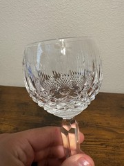 SET(3) VTG Waterford 7 3/8″H Colleen Cut Crystal Hock Wine Glasses Marked
