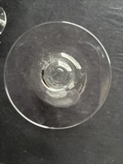 6 Vintage Sevron Moonglow Crystal Footed Iced Tea Glasses Tumblers