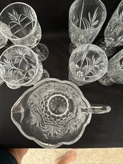 9 Piece Godinger Dublin Crystal Pitcher and Glasses Set