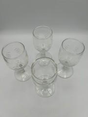 Wine Glass Stem #190 – Javit Crystal Rain – Vintage Set Of 4 EXCELLENT