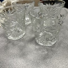Set Of 4 Vintage Anchor Hocking PRESCUT CLEAR Old Fashioned Glass Tumbler