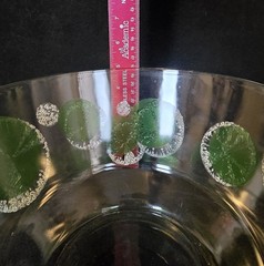 MCM Fred Press Sugared Lime Clear Glass 10″ Bowl RARE!!! Signed *See Details*