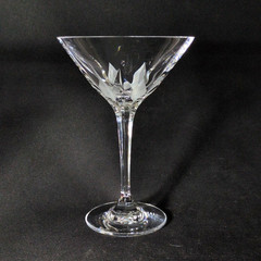 MIKASA FLAME D’AMORE MARTINI GLASSES, Cut & Frosted Lead Crystal, 6 5/8″, 2PCS