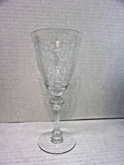 Set of Four Rare Tiffin Cherry Laurel pattern 8″ Water Goblet
