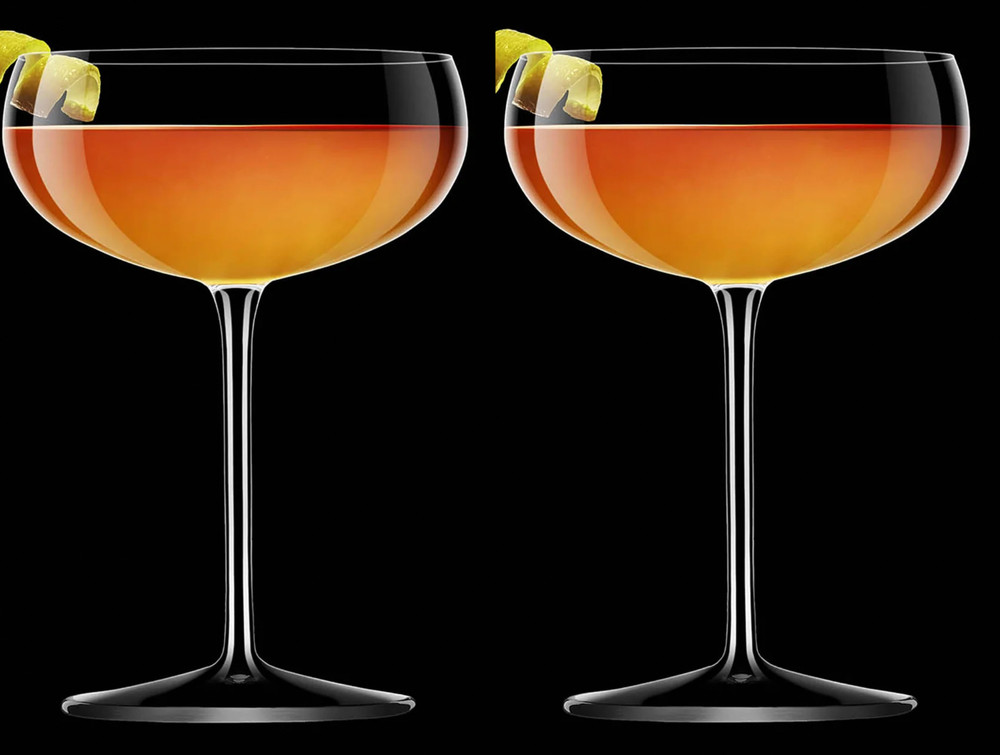LUIGI BORMIOLI TALISMANO OLD MARTINI GLASS 2 PCS 10.25 OZ 5.8″H ITALY NEW
