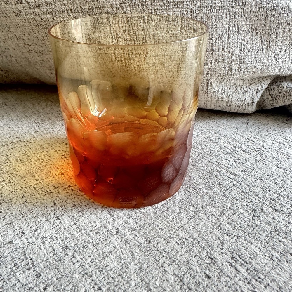 Moser Pebbles Topaz Double Old Fashioned DOF Tumbler 12.5 oz