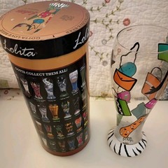 Lolita 22 oz Pilsner Glass, Shopaholic Too Pattern, Hand Wash Only