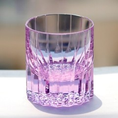 Purple Pure Crystal Rock Bottom Hand Cut Stars Whiskey Glasses Gift Packing 8oz