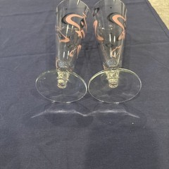 Set Of 2 Libbey Seville Mid Century Modern Glasses atomic Design