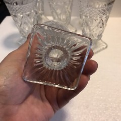 Set of 6 Vintage Imperial Glass CAPE COD Clear 5 oz Juice Glasses 5-1/8 in