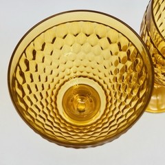 Lot 4 VILLEROY & BOCH BOSTON Amber GOBLETS XL Wine Water Sangria GLASSES 5.50″
