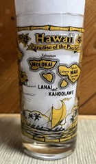 Vintage Hawaii Paradise Of The Pacific Souvenir State Gold Black Tumbler Glass