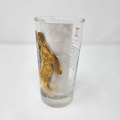 Horoscope Zodiac Gemini Twins Tom Collins Highball Drink Glass Tumbler 22K Gold