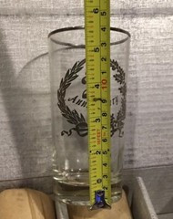 25th Anniversary Silver Trim 8 Tumbler Highball Glass Set West Virginia Glass Co