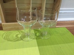 VTG Anchor Hocking Hollow Stem Beer Stout Glasses Set of 2 Barware Retro 2 SIZES