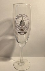 2001 Inauguration President & Vice President Clear Glass Champagne Flute 6 oz