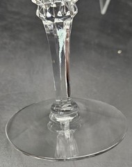3 Vintage Tiffin Franciscan Wine Water Crystal Goblet Engraved Rose Maria Clear