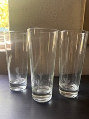 Blakely Oil Etched Cactus Highball Collins Glass AZ Etched Saguaro *Set of 3*