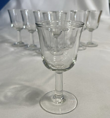 Cordial Shot Glasses Set of 8 Stemmed Clear Glass 1.5 Oz. FRANCE