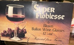 VTG 80’s Blown Noblesse J. G. Durand Arc Luminarc 6 Red Wine Glasses 12 3/4oz