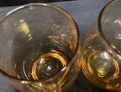 Libbey Amber Gold Juice Bar Glasses Set of 5