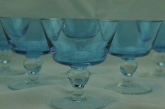 Doyen Royal Ice Blue/Wisteria (6) Champagne or Sherbet Glasses, 4″