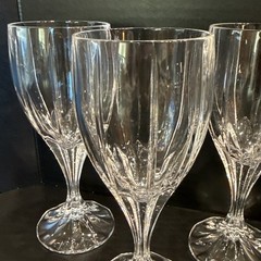 Mikasa Water Goblets Glasses Berkeley Crystal 7 1/4″ Set of 3