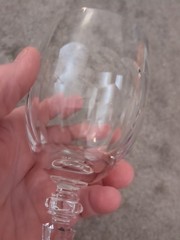 Galway Irish Crystal Shannon Water Wine Goblet Glass Cut Panels Set Of 2