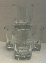 VTG Libbey Squire Heavy Squared Bottom Rocks Glasses Set of 4 (10oz)