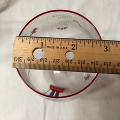 SALE!! Holiday Set of 4 Glass «Nutcracker» Themed Stemless Wine Glasses 5″ x 4″