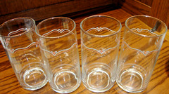 Set (4) Corelle Breakfast Rose Pattern 14oz. Drink Glasses 5.8″ Barware O17/O18
