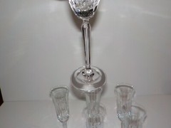Set of 6 Vintage Mikasa Interlude TS110 Lead Crystal 9 3/4 inches 6 ounces