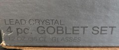 Fostoria Heritage Collection Set 4 Crystal 12 oz Goblet Stemmed Glasses w/Box